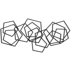 Kirklands Home Wall Plaques|Astraga Pentagon Plaque Black