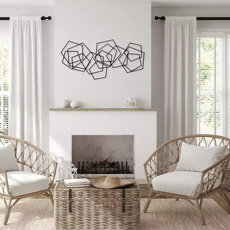 Kirklands Home Wall Plaques|Astraga Pentagon Plaque Black