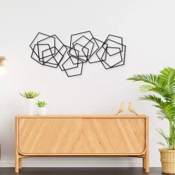 Kirklands Home Wall Plaques|Astraga Pentagon Plaque Black