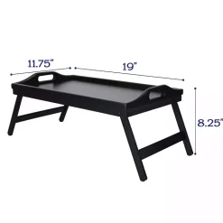 Kirklands Home Serving & Entertaining|Bamboo Standing Serving Tray Black