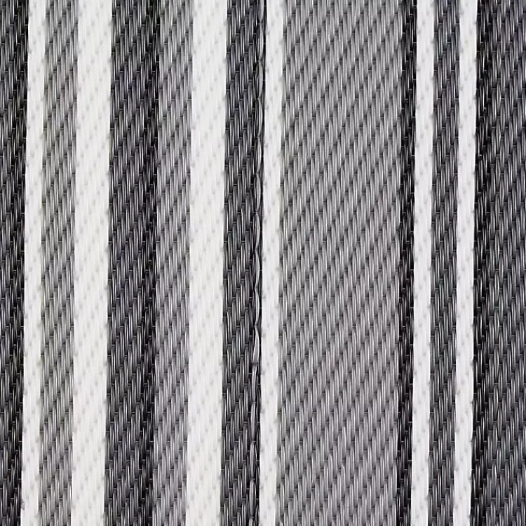Kirklands Home Outdoor Rugs|Black Barcode Stripe Outdoor Area Rug, 4x6