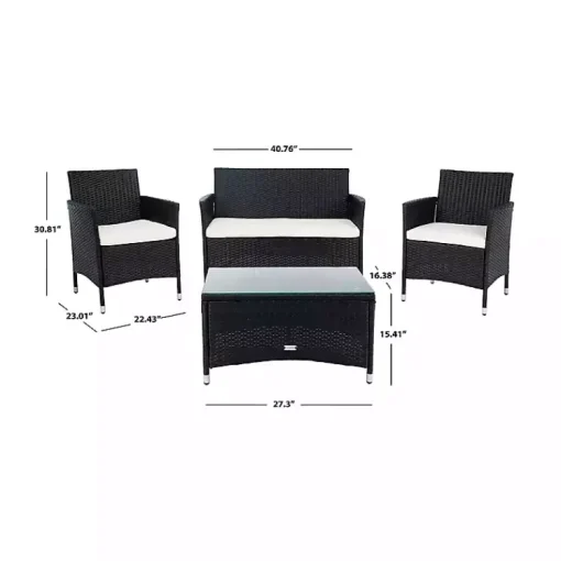 Kirklands Home Outdoor Sets|Black Box Wicker 4-pc. Outdoor Living Set