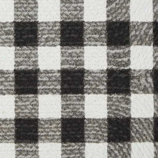 Kirklands Home Kitchen & Floor Mats|Black Buffalo Check Bone Pet Bowl Mat