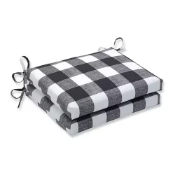 Kirklands Home Outdoor Cushions & Pillows|Buffalo Check Outdoor Seat Cushions Black