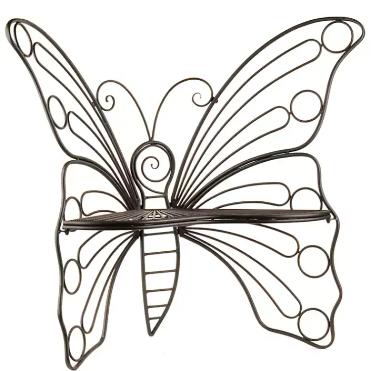 Kirklands Home Outdoor Seating|Butterfly Metal Patio Chair Black