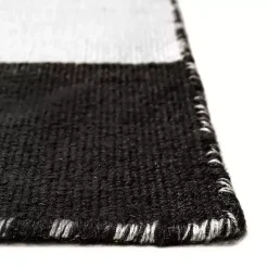 Kirklands Home Outdoor Rugs|Black Cabana Stripe Indoor/Outdoor Area Rug, 8x11