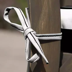 Kirklands Home Outdoor Cushions & Pillows|Cabana Stripe Outdoor Seat Cushion Black