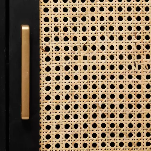 Kirklands Home Cabinets & Sideboards|Black Cane 2-Door Media Cabinet