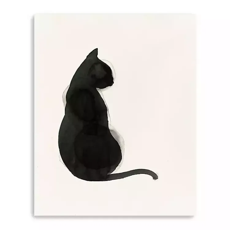 Kirklands Home Canvas Art|Black Cat Canvas Art Print