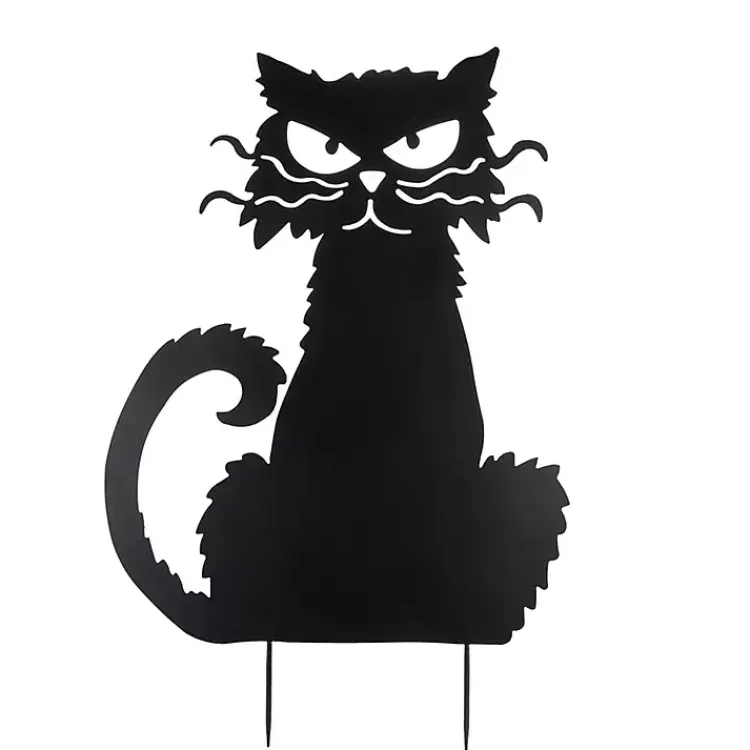 Clearance Cat Metal Yard Stake Halloween