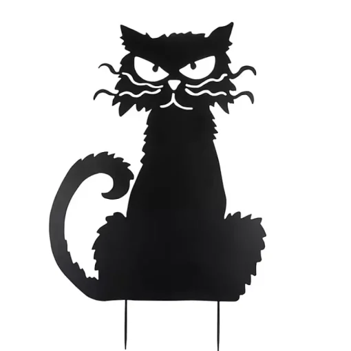 Clearance Cat Metal Yard Stake Halloween