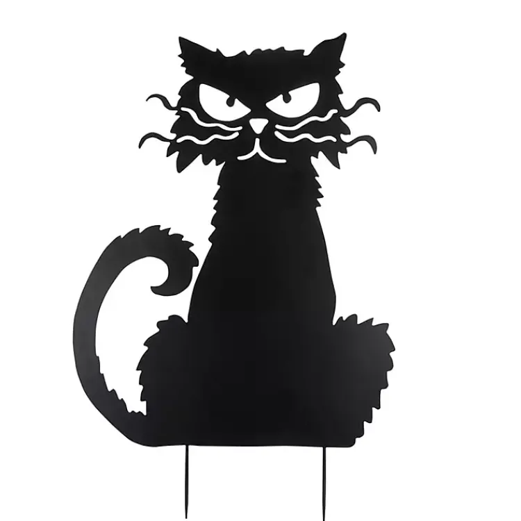 Clearance Cat Metal Yard Stake Halloween