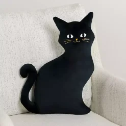 Outlet Cat Shaped Halloween Pillow Halloween