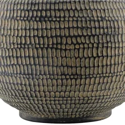 Kirklands Home Table Lamps|Black Ceramic Carved Lyon Table Lamp White