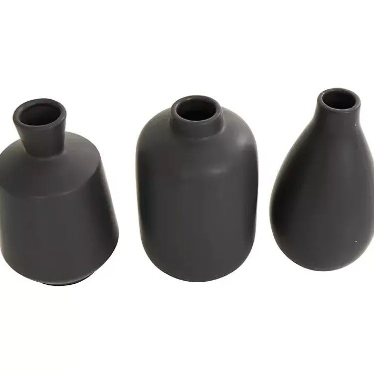 Discount Ceramic Contemporary Vases, Set of 3 Vases