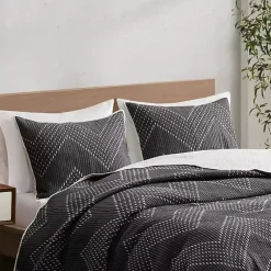 Kirklands Home Bedspreads & Coverlets|Chevron Full/Queen 3-pc. Coverlet Set Black