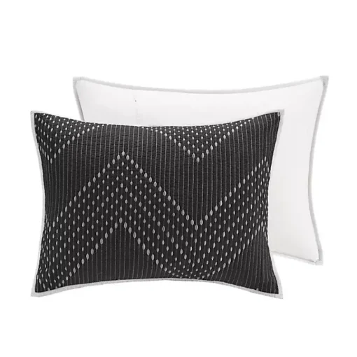 Kirklands Home Bedspreads & Coverlets|Chevron Full/Queen 3-pc. Coverlet Set Black