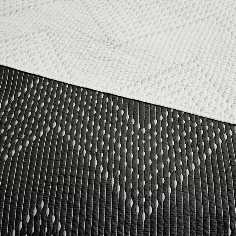 Kirklands Home Bedspreads & Coverlets|Chevron Full/Queen 3-pc. Coverlet Set Black