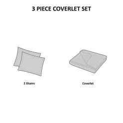 Kirklands Home Bedspreads & Coverlets|Chevron Full/Queen 3-pc. Coverlet Set Black