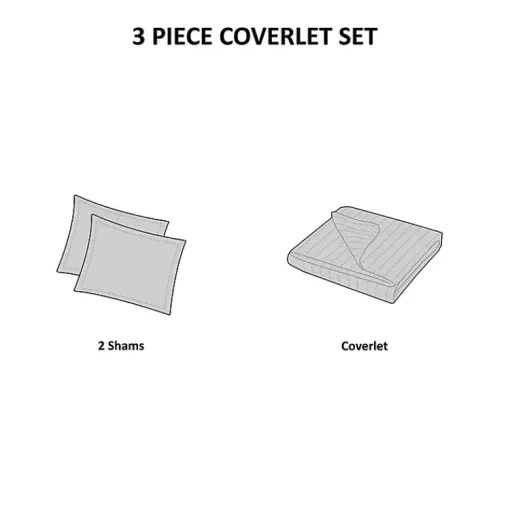 Kirklands Home Bedspreads & Coverlets|Chevron Full/Queen 3-pc. Coverlet Set Black