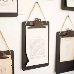Kirklands Home Wall Storage|Black Clip Board Notes Wall Hangings, Set of 6