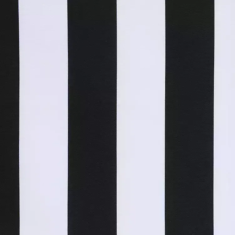 Kirklands Home Outdoor Curtains|Black Coastal Stripe Outdoor Curtain Panel, 96 in.