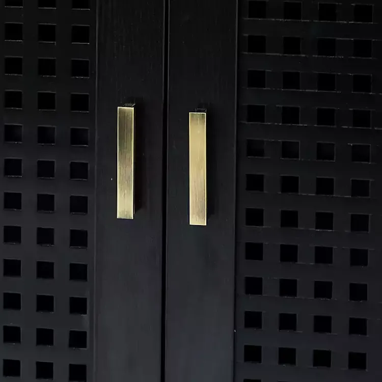 Kirklands Home Cabinets & Sideboards|Contemporary Lattice Doors Sideboard Black