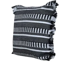 New Black Dash Stripe Indoor/Outdoor Pillow Pillows