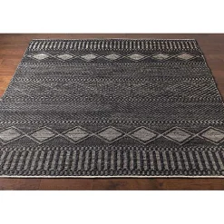 Kirklands Home Area Rugs|Diamond Jute Area Rug, 5x7 Black
