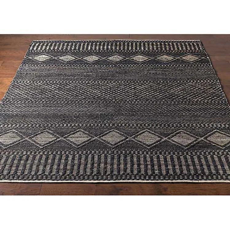 Kirklands Home Area Rugs|Diamond Jute Area Rug, 5x7 Black