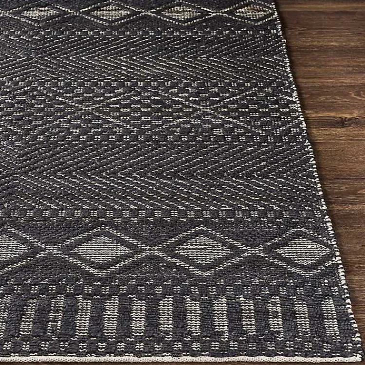 Kirklands Home Area Rugs|Diamond Jute Area Rug, 8x10 Black