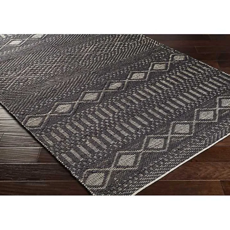 Kirklands Home Area Rugs|Diamond Jute Area Rug, 8x10 Black