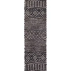 Kirklands Home Area Rugs|Diamond Jute Runner, 2x8 Black