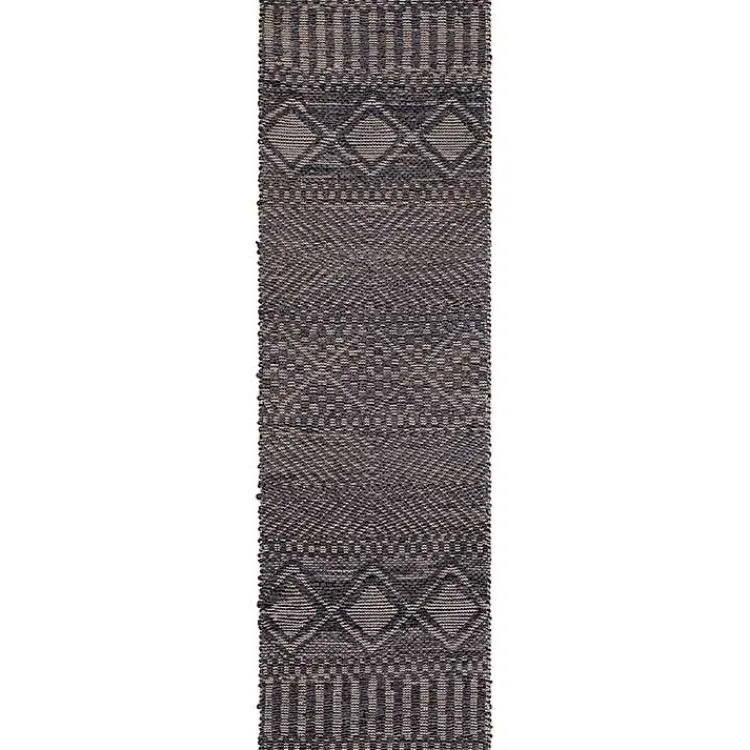 Kirklands Home Area Rugs|Diamond Jute Runner, 2x8 Black