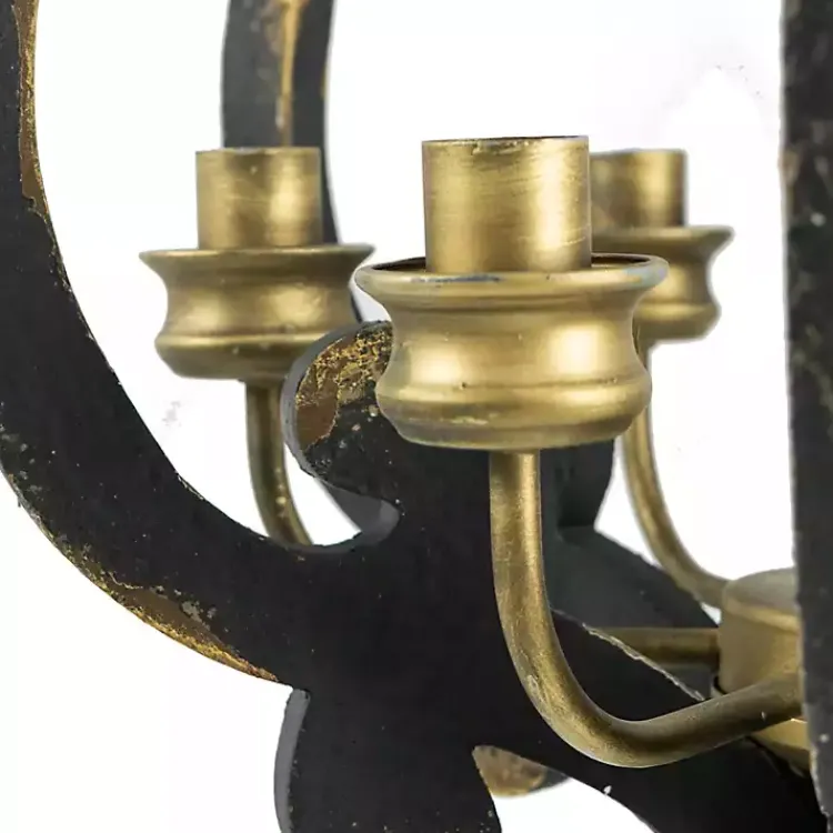 Kirklands Home Chandeliers & Pendant Lighting|Black Distressed Gold Chandelier