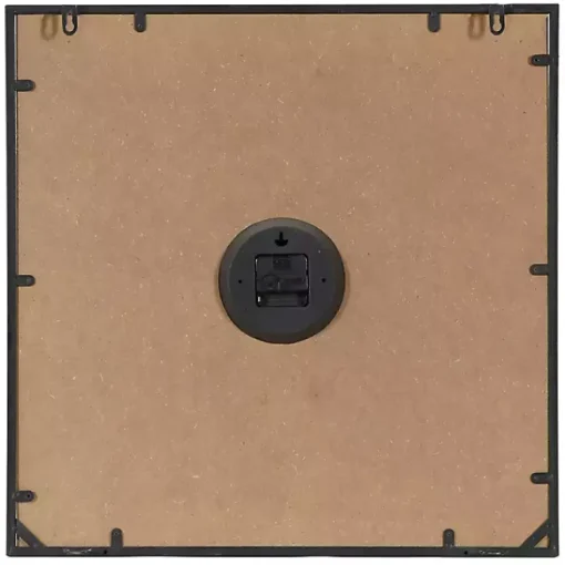 Kirklands Home Clocks|Black Distressed Wood Face Square Clock