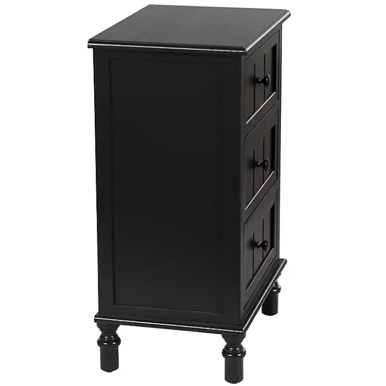 Kirklands Home Accent & End Tables|3-Drawer Winnie Accent Table Black