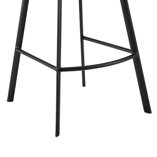 Kirklands Home Bar Stools & Counter Height Stools|Faux Leather Carise Swivel Bar Stool Black