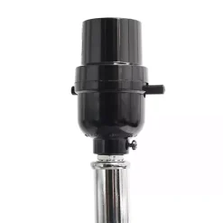 Kirklands Home Table Lamps|Faux Leather Charging Table Lamp Black