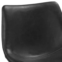 Kirklands Home Bar Stools & Counter Height Stools|Faux Leather Counter Stools, Set of 2 Black