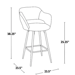 Kirklands Home Bar Stools & Counter Height Stools|Faux Leather Marge Counter Stools, Set of 2 Black