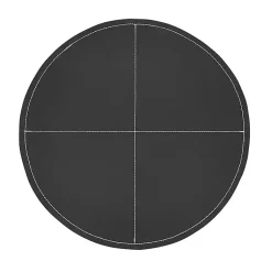 Kirklands Home Table Linens|Faux Leather Placemats, Set of 4 Black