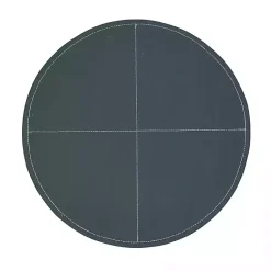 Kirklands Home Table Linens|Faux Leather Placemats, Set of 4 Black