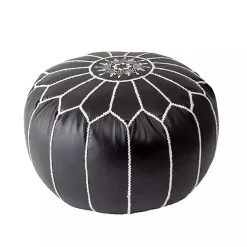 New Faux Leather Pouf Poufs & Floor Cushions