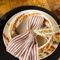 Kirklands Home Table Linens|Faux Leather Round Placemat Black