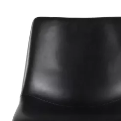 Kirklands Home Dining Chairs|Faux Leather Scoop Dining Chairs, Set of 2 Black