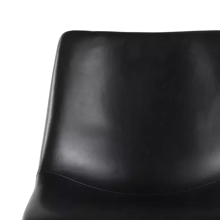 Kirklands Home Dining Chairs|Faux Leather Scoop Dining Chairs, Set of 2 Black