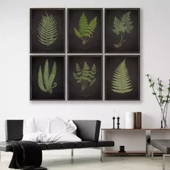 Kirklands Home Framed Art|Black Fern V Framed Art Print
