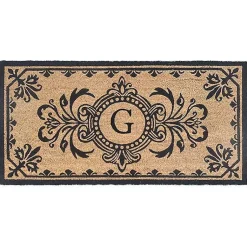Kirklands Home Doormats|Black Fleur De Lis Monogram G Doormat