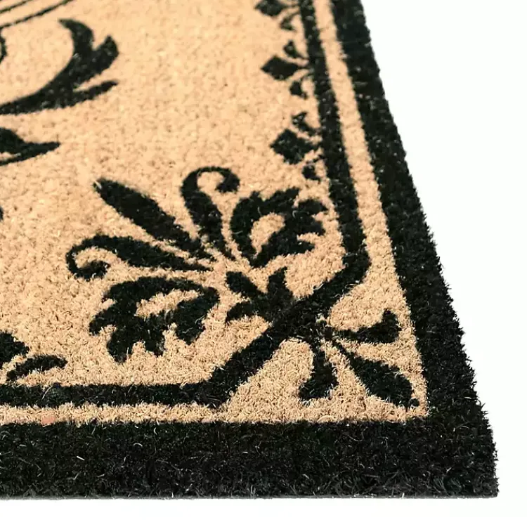 Kirklands Home Doormats|Black Fleur De Lis Monogram G Doormat
